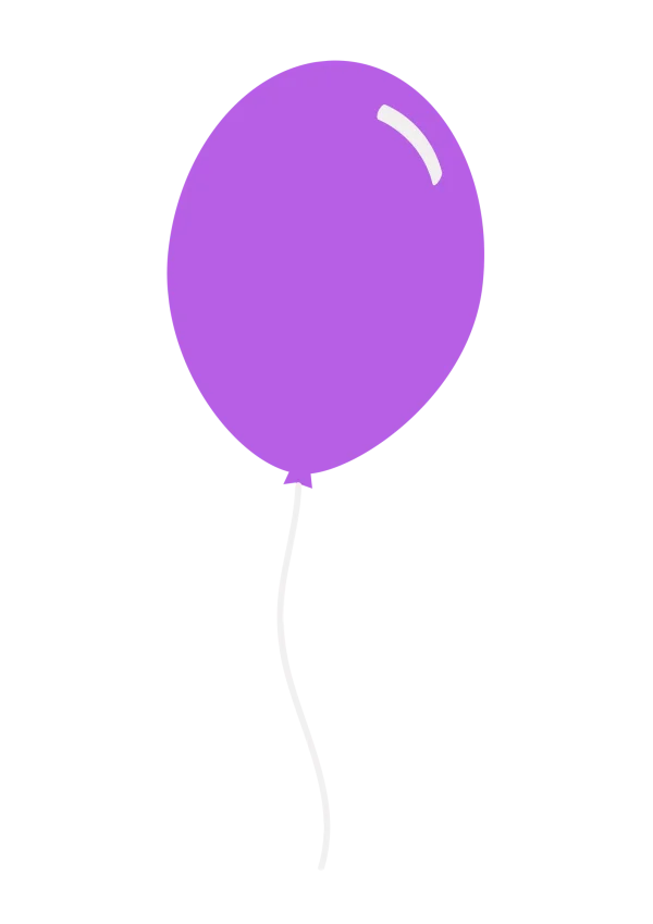 Purple Balloon PNG Transparent Background