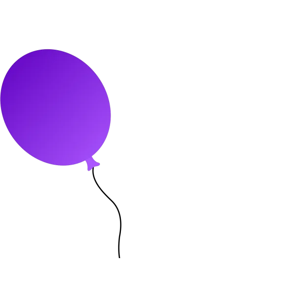 Vibrant Purple Balloon PNG Transparent Background