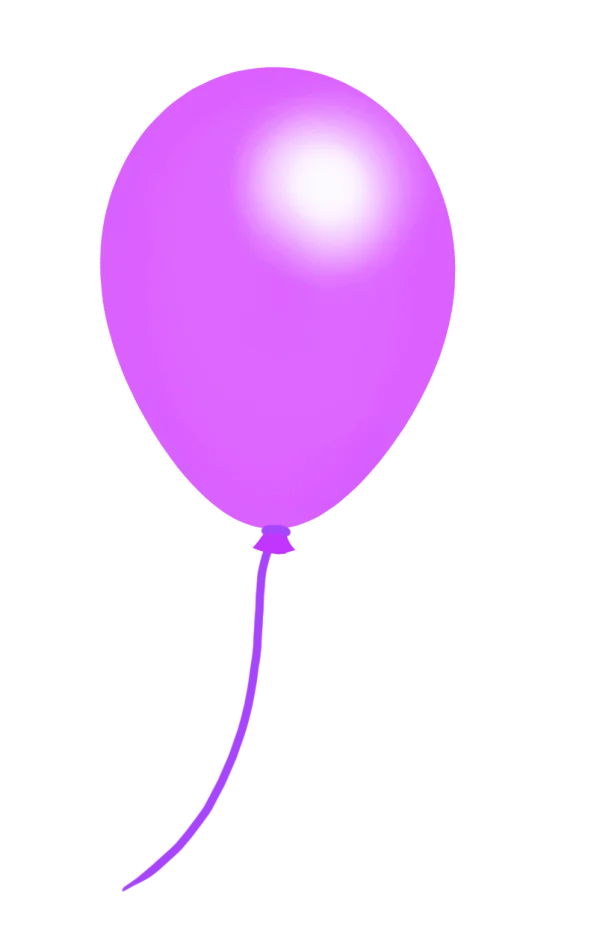 Purple Balloon PNG Transparent Background