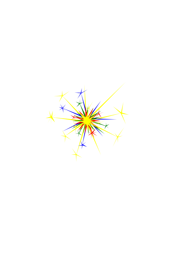 Colorful Starburst Explosion PNG Transparent Background