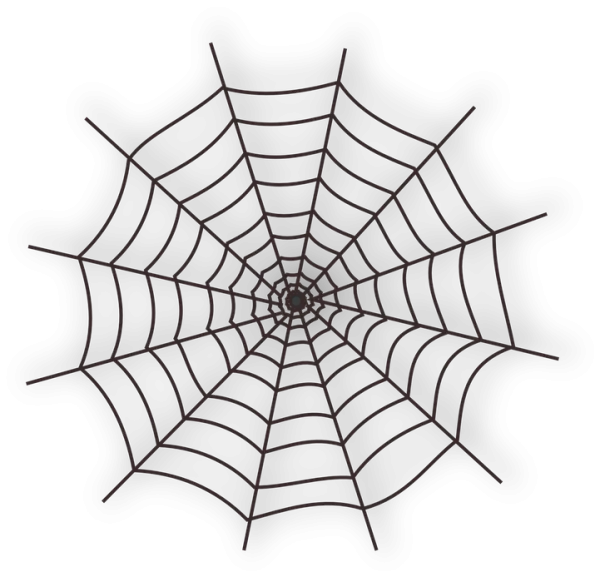 Simple Spider Web PNG Transparent Background