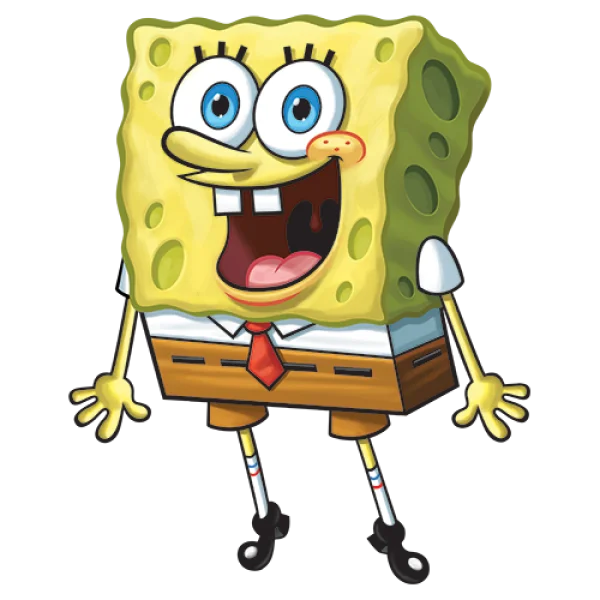 Spongebob Squarepants Happy Pose PNG Transparent Background