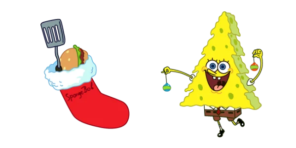 SpongeBob Christmas Elements Transparent PNG