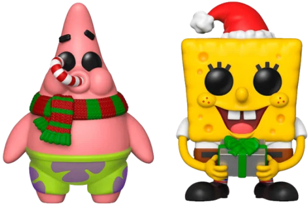 Spongebob and Patrick Christmas Funko Pop PNG