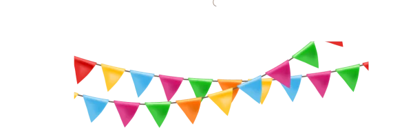 Colorful Party Bunting PNG Transparent Background