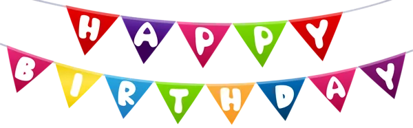 Happy Birthday Banner PNG Transparent Background