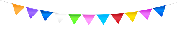 Colorful Party Pennants PNG Transparent Background