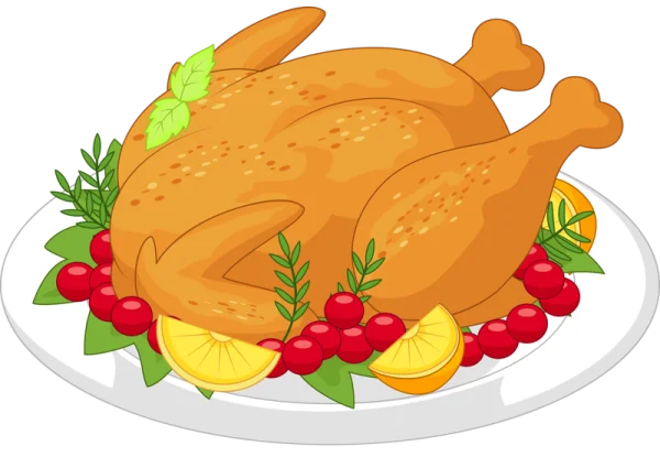 Roasted Turkey Dinner PNG Transparent Background