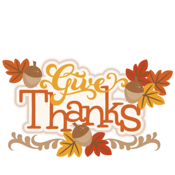 Give Thanks Autumn Decor PNG Transparent