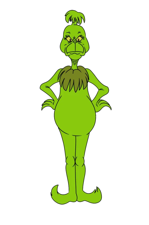 Grumpy Grinch Cartoon PNG Transparent Background