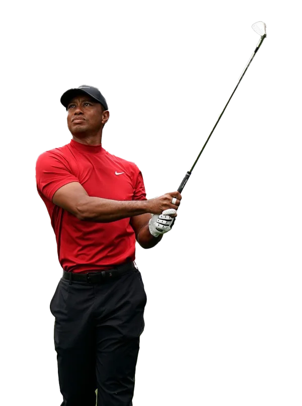 Tiger Woods Golf Player PNG Transparent Background