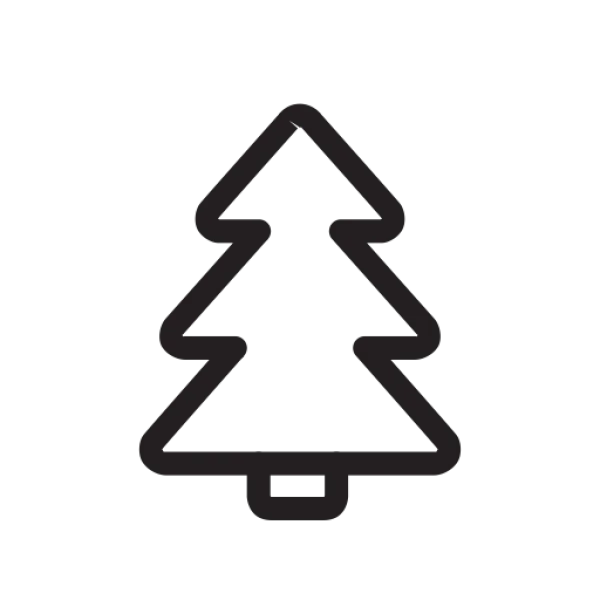 Christmas Tree Outline Icon Transparent PNG