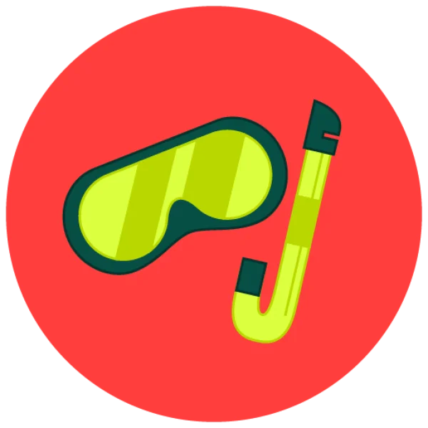 Snorkeling Mask and Snorkel PNG Transparent