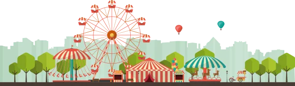Amusement Park Fairground Illustration PNG Transparent