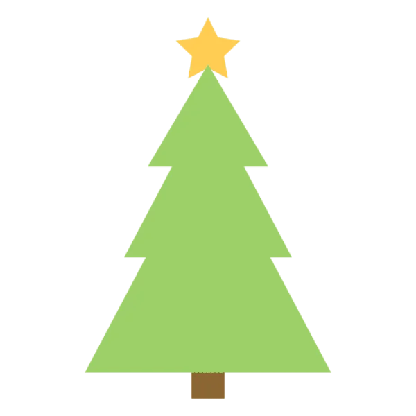 Christmas Tree with Star PNG Transparent