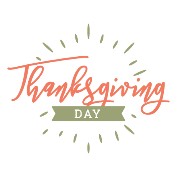 Thanksgiving Day Hand Lettering PNG Transparent Background