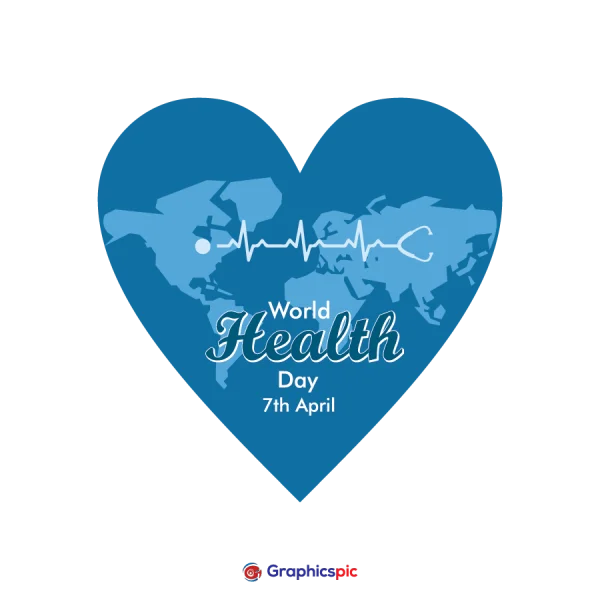 World Health Day 7th April Blue Heart PNG