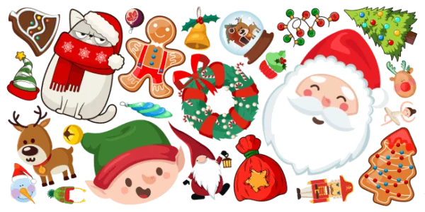 Christmas Holiday Elements Collection PNG