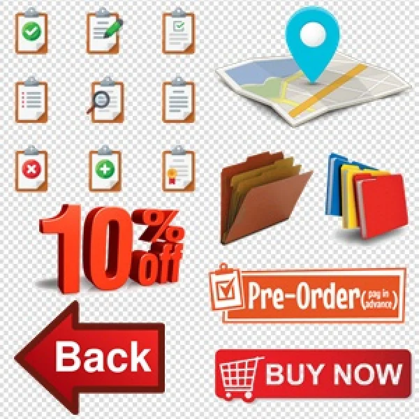 E-commerce and UI Web Elements PNG Pack