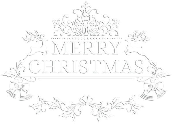 Elegant Merry Christmas Text and Ornaments PNG