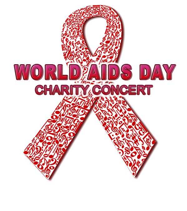World Aids Day Charity Concert Ribbon PNG