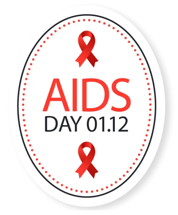 World AIDS Day Red Ribbon Sticker PNG