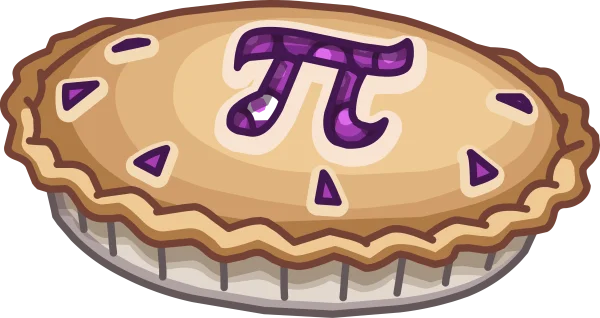 Cartoon Pi Pie PNG Transparent Background