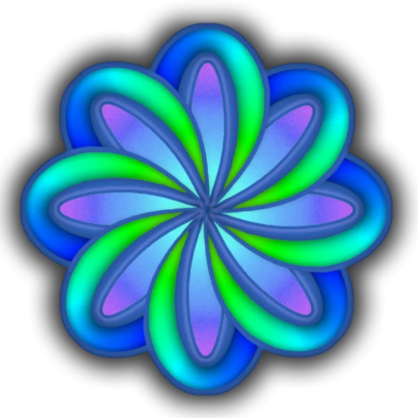 Vibrant Abstract Swirl Flower PNG