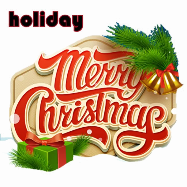 Festive Merry Christmas Text with Decorations PNG