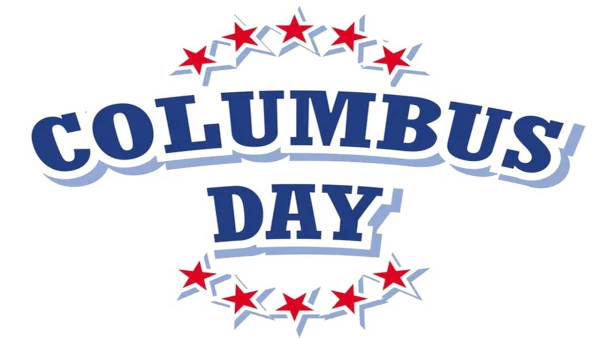 Columbus Day Graphic with Stars PNG