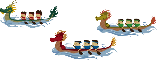 Dragon Boat Festival Racing Illustration PNG