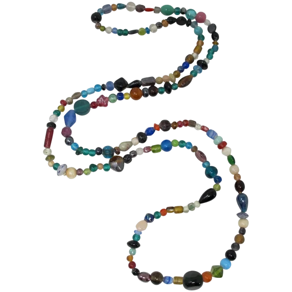 Colorful Beaded Necklace PNG Transparent Background