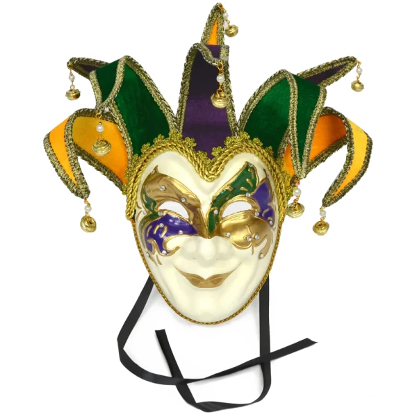 Mardi Gras Jester Mask PNG Transparent Background