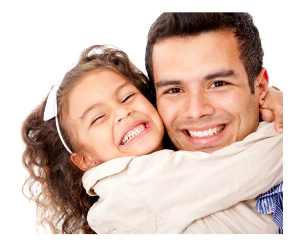 Happy Father and Daughter Hugging PNG Transparent Background