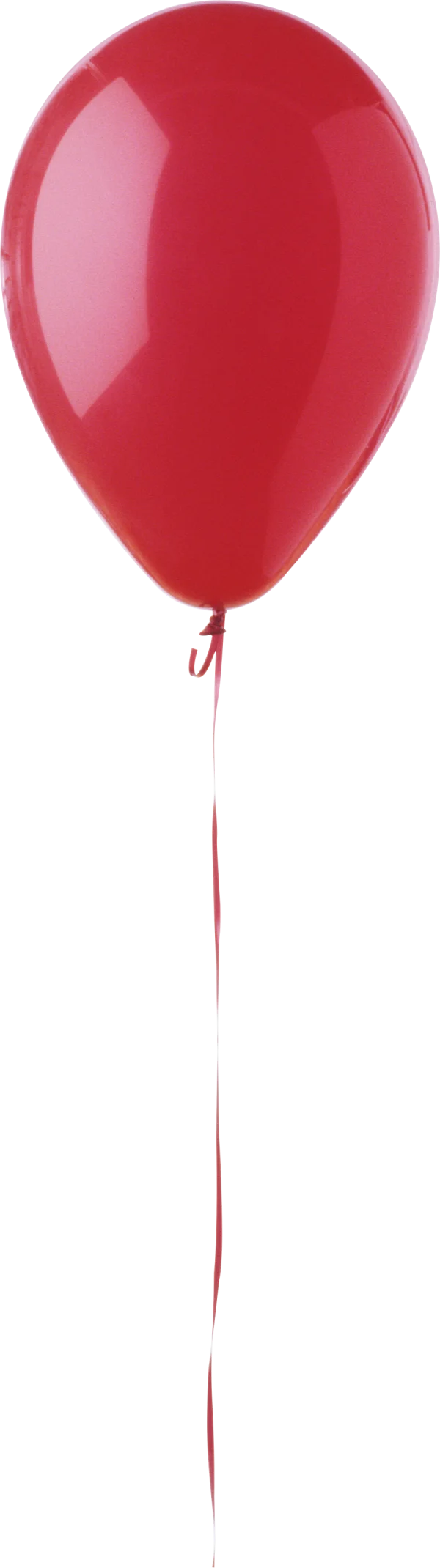 Glossy Red Balloon PNG Transparent Background