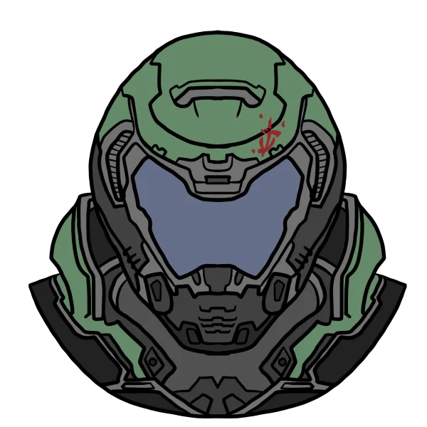 Doom Slayer Helmet PNG Transparent