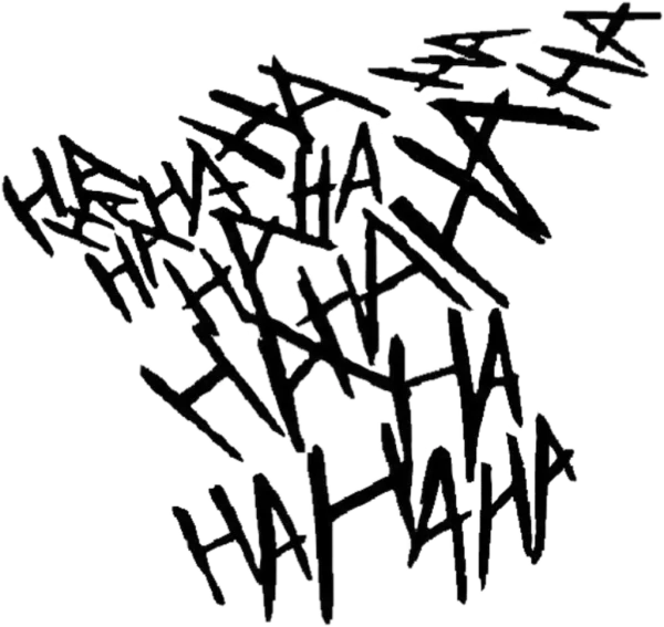 Chaotic HAHAHA Text PNG Transparent Background