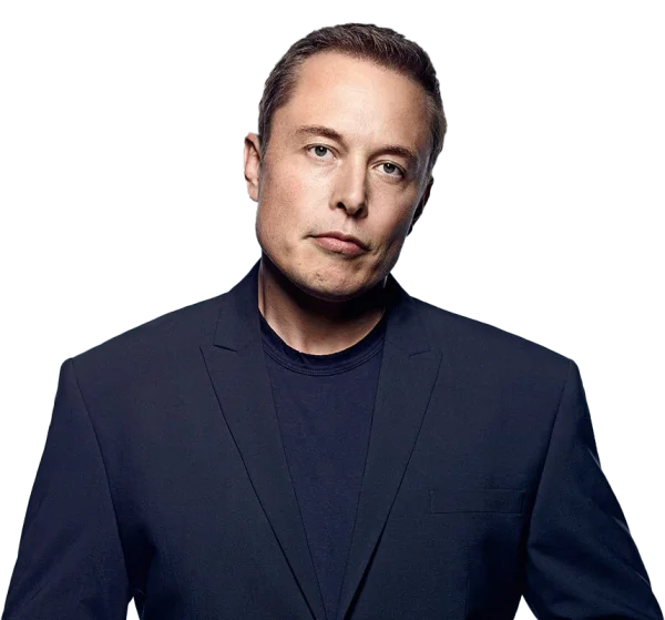 Elon Musk Portrait PNG Transparent Background