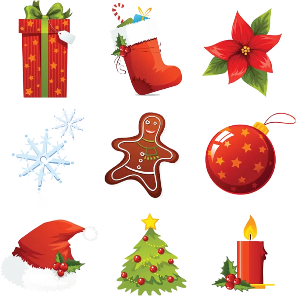 Christmas Holiday Elements PNG Pack