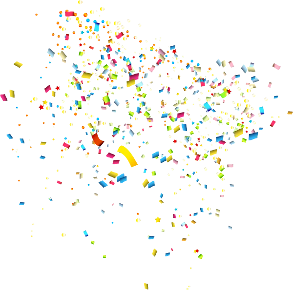 Colorful Confetti Burst Transparent PNG