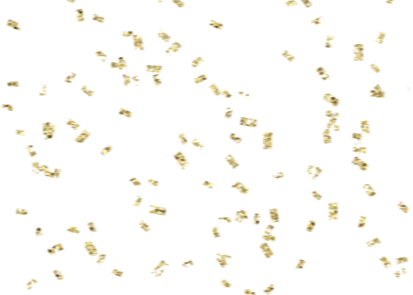 Golden Confetti PNG Transparent Background
