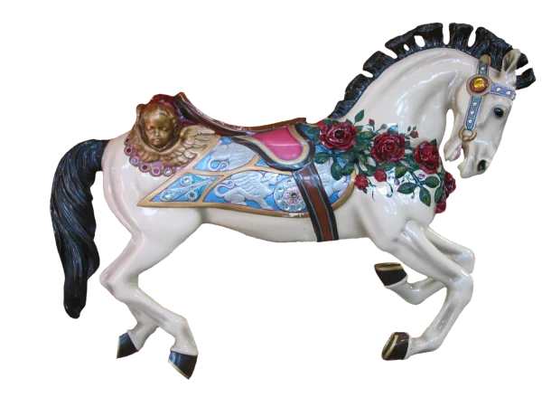 Vintage Carousel Horse PNG Transparent Background