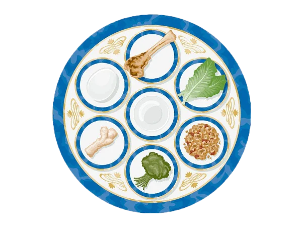 Passover Seder Plate PNG Transparent Background