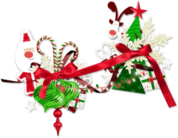 Festive Christmas Holiday Decorations PNG
