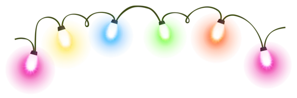 Colorful String Lights PNG Transparent Background