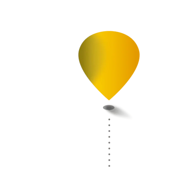 Golden Gradient Drop Element PNG Transparent