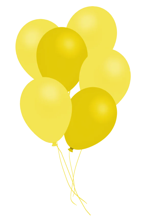 Yellow Balloon Bunch PNG Transparent