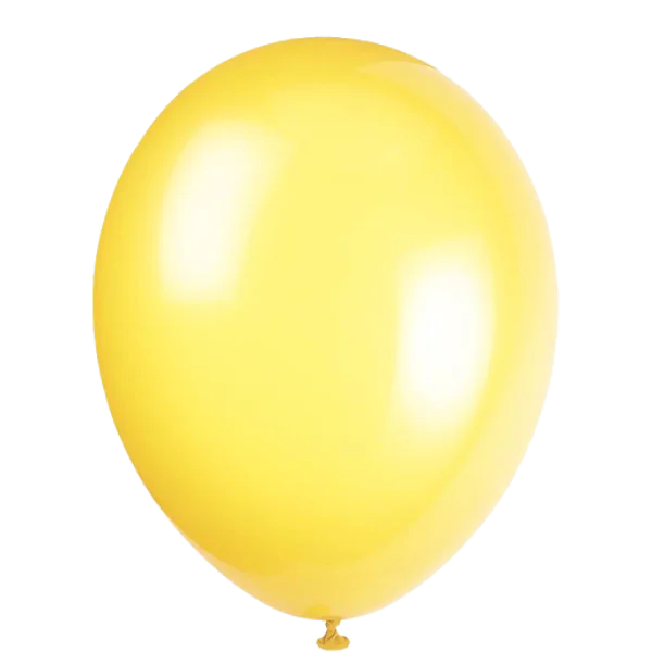 Bright Yellow Balloon PNG Transparent Background