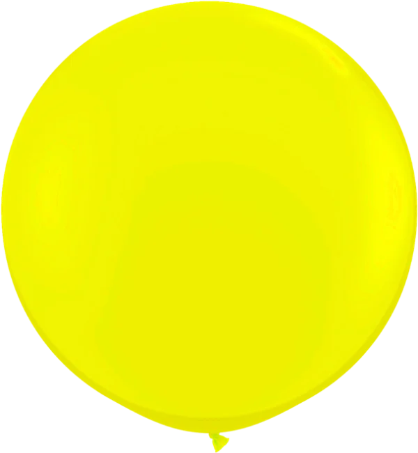 Bright Yellow Balloon PNG Transparent Background