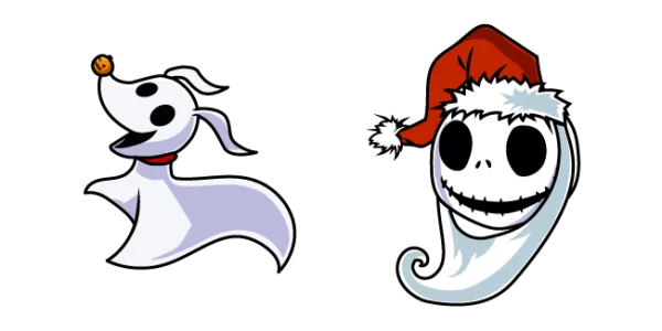 Zero and Spooky Christmas Ghost PNG Transparent